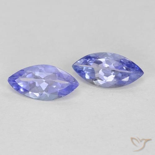 Gemme di Tanzanite Intenso Viola Blu naturale da 0.66 ct, Taglio marquise, VVS-VS