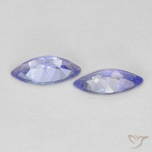 Gemme di Tanzanite Intenso Viola Blu naturale da 0.66 ct, Taglio marquise, VVS-VS