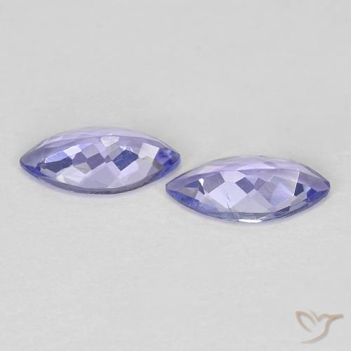 Gemme di Tanzanite Viola brillante naturale da 0.64 ct, Taglio marquise, VVS-VS