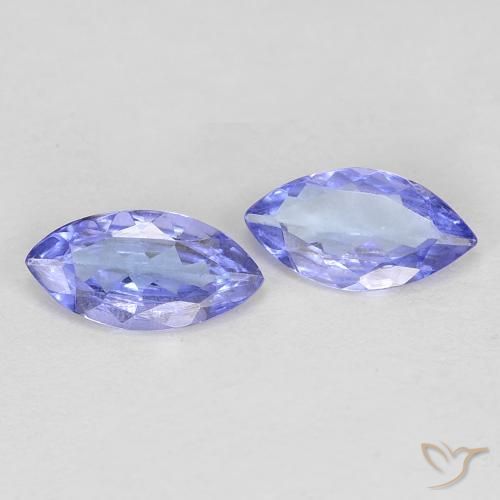 0.65ctw Naturale Viola Blu Tanzanite, Taglio marquise, VVS-VS