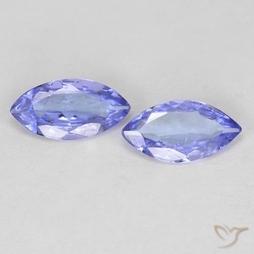 Gemme di Tanzanite Viola Blu naturale da 0.65 ct, Taglio marquise, VVS-VS