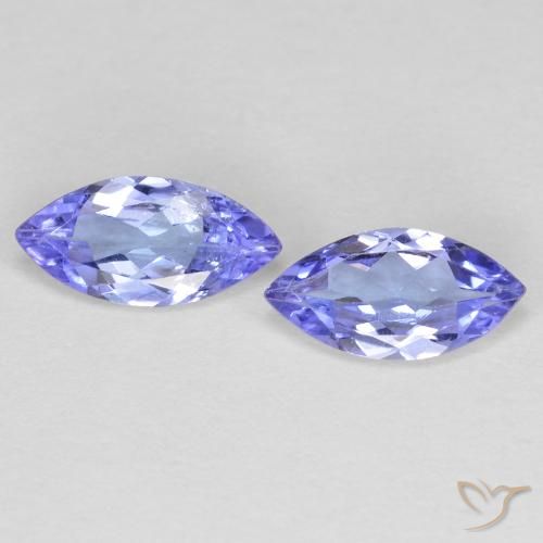 Gemme di Tanzanite Intenso Viola Blu naturale da 0.63 ct, Taglio marquise, VS