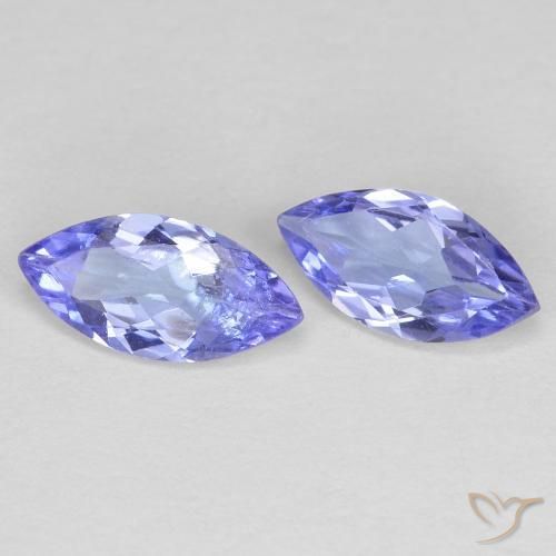 Gemme di Tanzanite Intenso Viola Blu naturale da 0.63 ct, Taglio marquise, VS