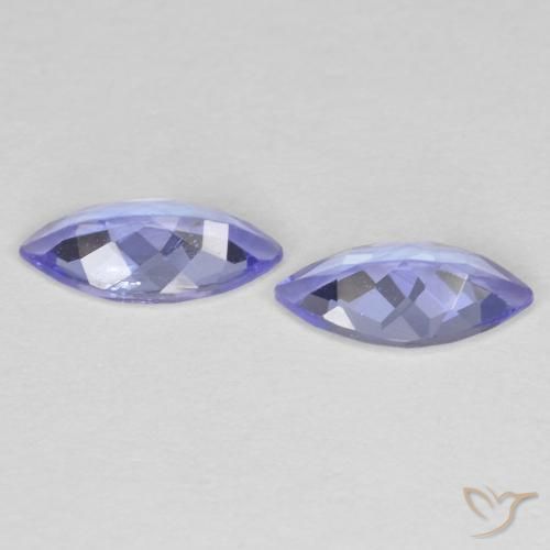 Gemme di Tanzanite Intenso Viola Blu naturale da 0.63 ct, Taglio marquise, VS