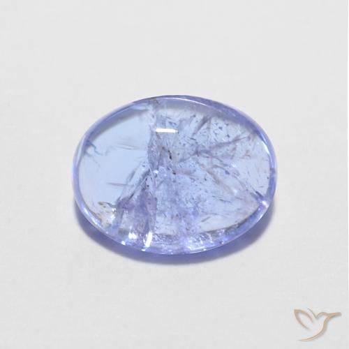 1.56ct Naturale Intenso Viola Blu Tanzanite, Ovale, Trasparente