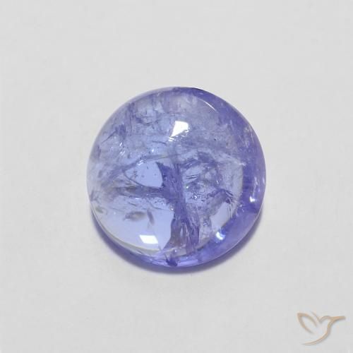 Tanzanite Intenso Viola Blu naturale da 1.39 ct, Rotondo, Trasparente