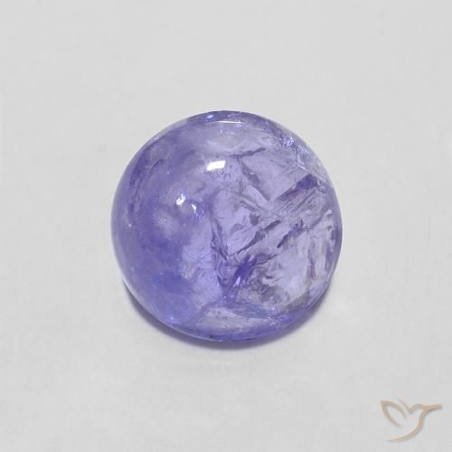 1.43ct Naturale Viola brillante Tanzanite, Rotondo, Trasparente