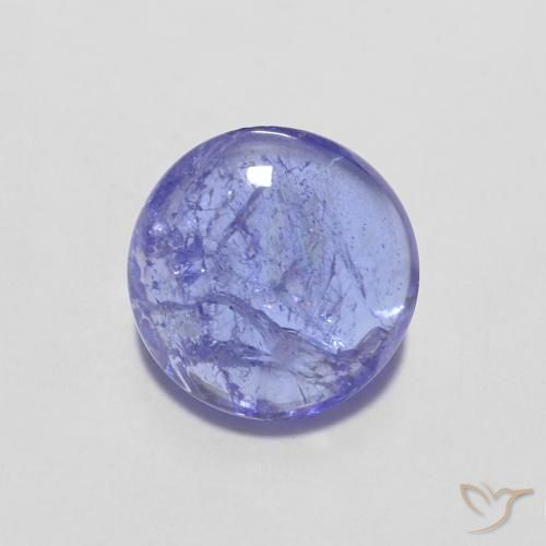 1.47ct Naturale Intenso Viola Blu Tanzanite, Rotondo, Trasparente