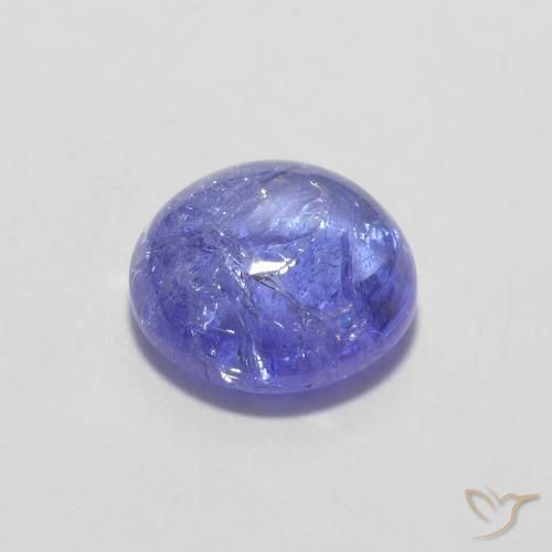 Tanzanite Intenso Viola Blu naturale da 1.47 ct, Rotondo, Trasparente