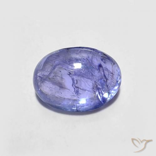 Tanzanite Intenso Viola Blu naturale da 1.59 ct, Ovale, Trasparente
