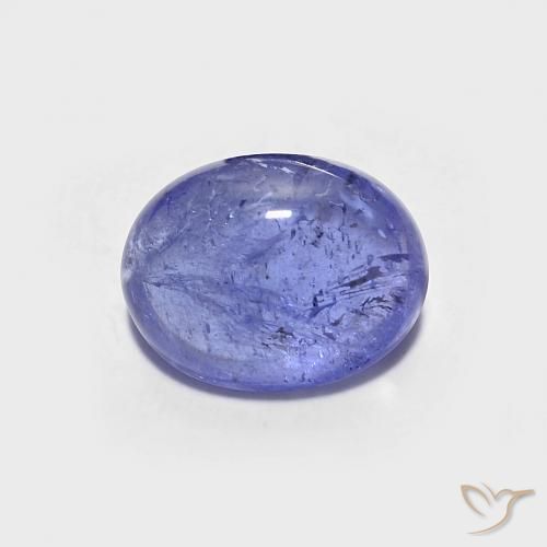 1.59ct Naturale Intenso Viola Blu Tanzanite, Ovale, Trasparente