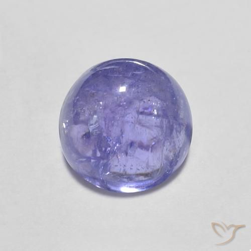 Tanzanite Intenso Viola Blu naturale da 1.38 ct, Taglio rotondo, Trasparente