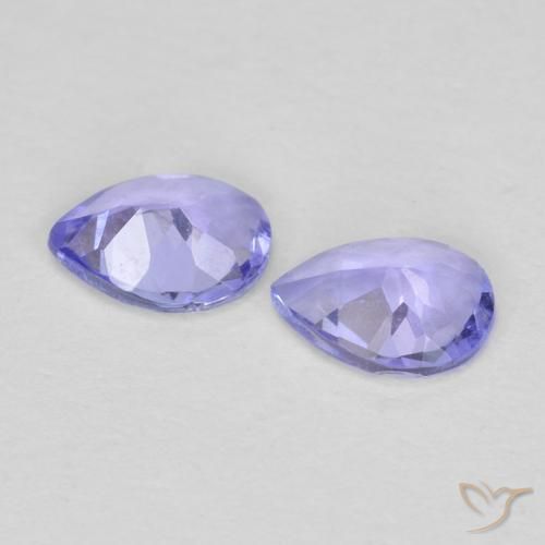 Gemme di Tanzanite Blu scuro naturale da 0.53 ct, Forma a pera, VVS-VS