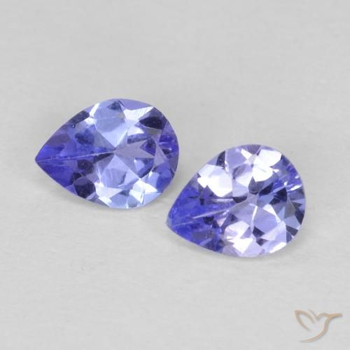 0.58ctw Naturale Blu elettrico Tanzanite, Forma a pera, VVS-VS