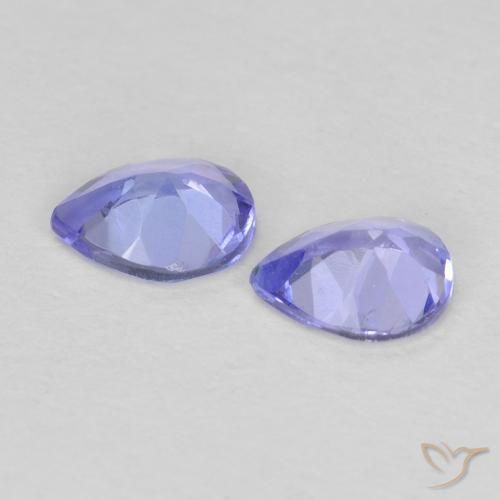 Gemme di Tanzanite Blu elettrico naturale da 0.58 ct, Forma a pera, VVS-VS