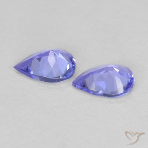 Gemme di Tanzanite Blu intenso naturale da 0.55 ct, Forma a pera, VS
