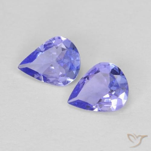 0.48ctw Naturale Viola Blu Tanzanite, Forma a pera, VS