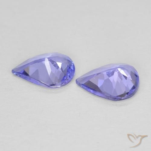 Gemme di Tanzanite Viola Blu naturale da 0.48 ct, Forma a pera, VS