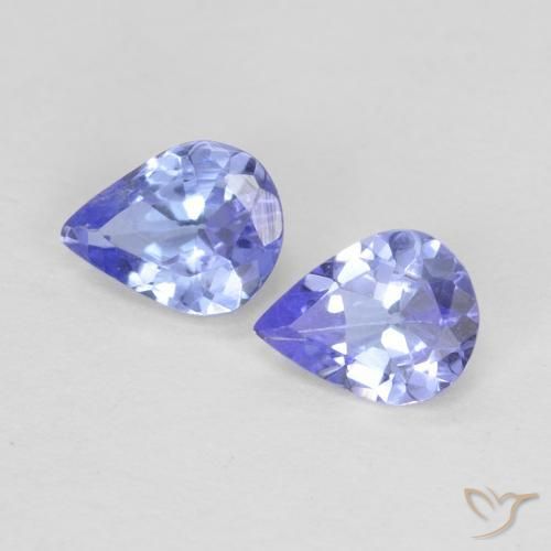 0.52ctw Naturale Viola Blu Tanzanite, Forma a pera, VVS-VS