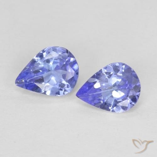 Gemme di Tanzanite Viola Blu naturale da 0.52 ct, Forma a pera, VVS-VS