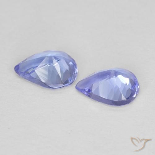 Gemme di Tanzanite Viola Blu naturale da 0.52 ct, Forma a pera, VVS-VS