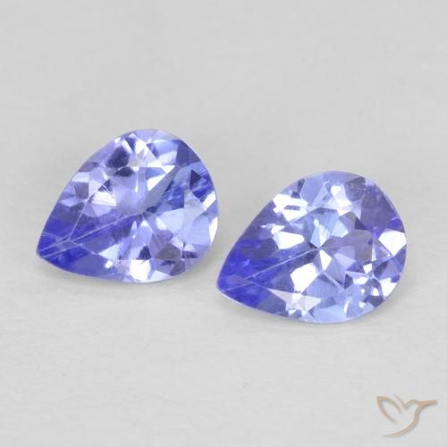 0.65ctw Naturale Viola Blu Tanzanite, Forma a pera, VS