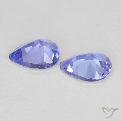 Gemme di Tanzanite Viola Blu naturale da 0.65 ct, Forma a pera, VS