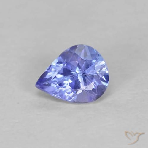 0.41ct Naturale Blu intenso Tanzanite, Forma a pera, VS