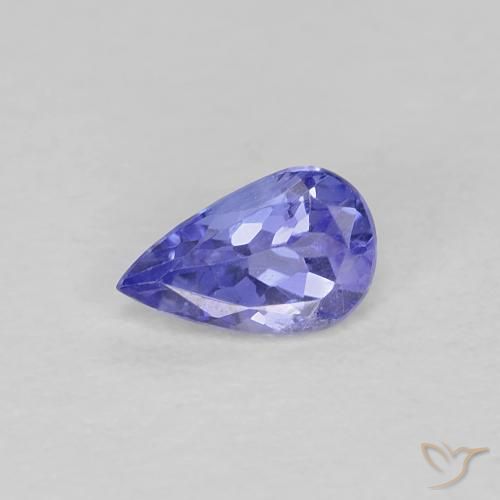 0.37ct Naturale Intenso Viola Blu Tanzanite, Forma a pera, VS