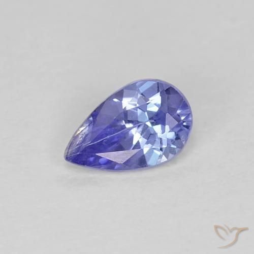 0.42ct Naturale Blu scuro Tanzanite, Forma a pera, VS