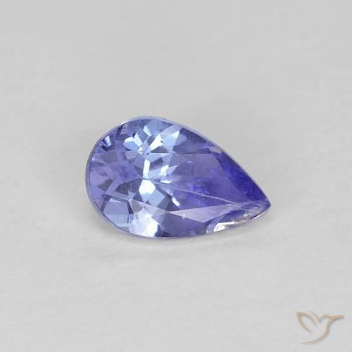 Tanzanite Blu scuro naturale da 0.42 ct, Forma a pera, VS