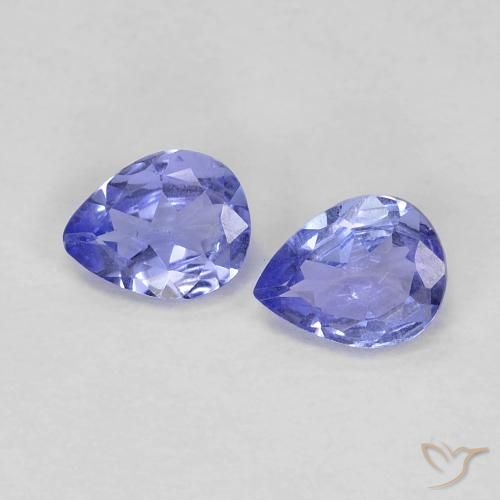 0.56ctw Naturale Blu medio Tanzanite, Forma a pera, VS