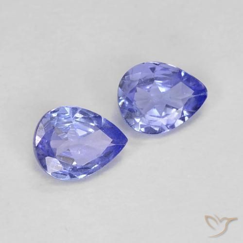 Gemme di Tanzanite Blu medio naturale da 0.56 ct, Forma a pera, VS