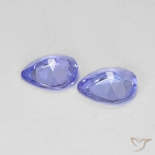 Gemme di Tanzanite Blu medio naturale da 0.56 ct, Forma a pera, VS