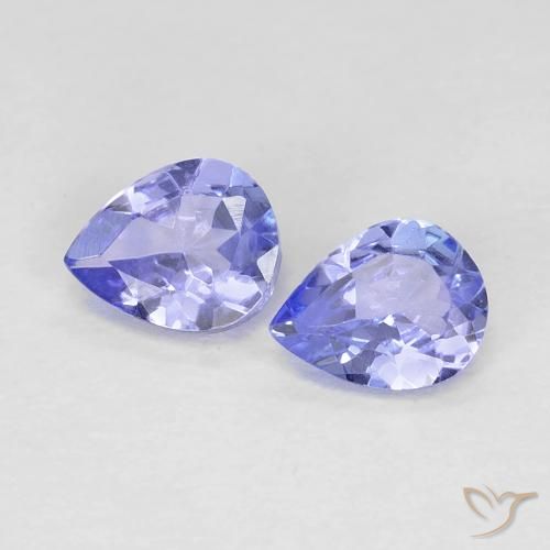 0.64ctw Naturale Viola Blu Tanzanite, Forma a pera, VVS-VS