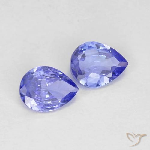 0.60ctw Naturale Blu scuro Tanzanite, Forma a pera, VS