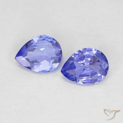 Gemme di Tanzanite Blu scuro naturale da 0.60 ct, Forma a pera, VS