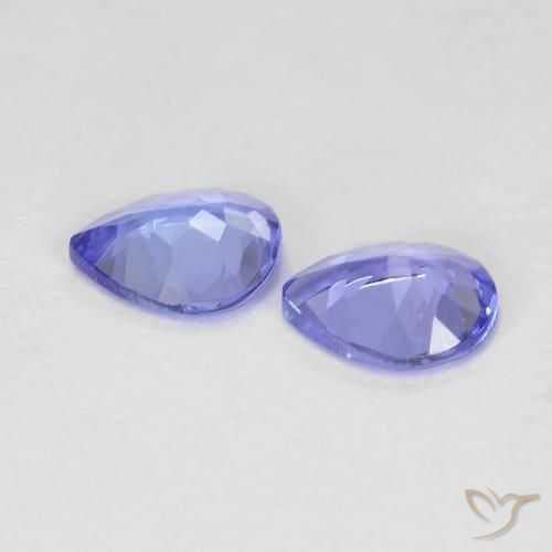 Gemme di Tanzanite Blu scuro naturale da 0.60 ct, Forma a pera, VS