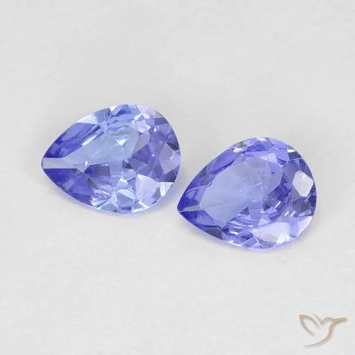 Gemme di Tanzanite Blu elettrico naturale da 0.50 ct, Forma a pera, VVS-VS