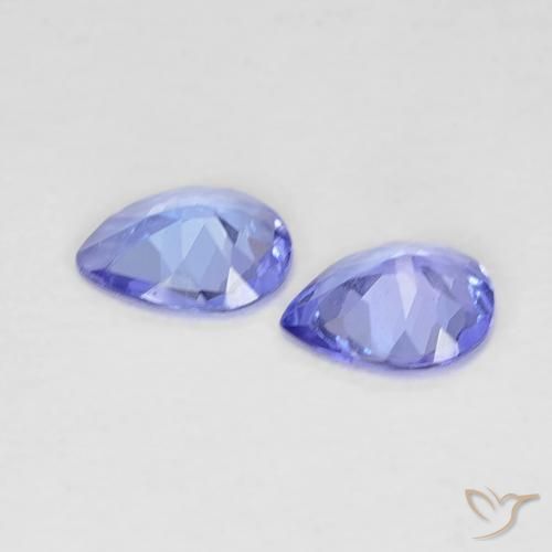 Gemme di Tanzanite Blu elettrico naturale da 0.50 ct, Forma a pera, VVS-VS