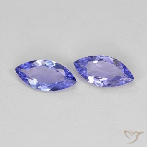 Gemme di Tanzanite Intenso Viola Blu naturale da 0.61 ct, Taglio marquise, VS