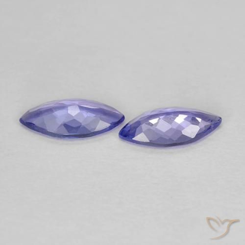 Gemme di Tanzanite Intenso Viola Blu naturale da 0.61 ct, Taglio marquise, VS