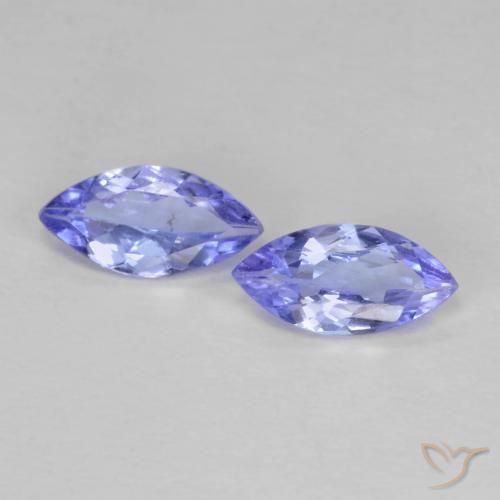 0.67ctw Naturale Viola Blu Tanzanite, Taglio marquise, VS