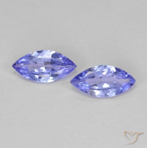 0.63ctw Naturale Viola Blu Tanzanite, Taglio marquise, VVS-VS