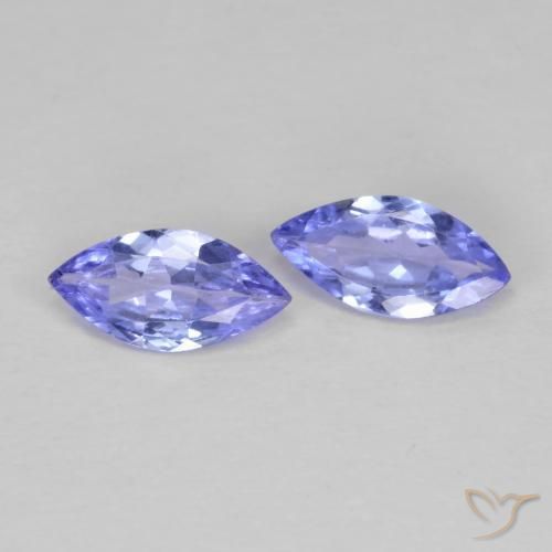 Gemme di Tanzanite Viola Blu naturale da 0.63 ct, Taglio marquise, VVS-VS