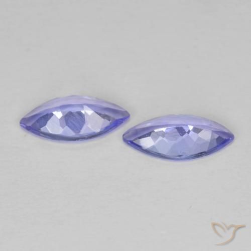 Gemme di Tanzanite Viola Blu naturale da 0.63 ct, Taglio marquise, VVS-VS
