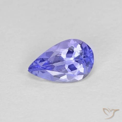 0.37ct Naturale Blu elettrico Tanzanite, Forma a pera, VVS