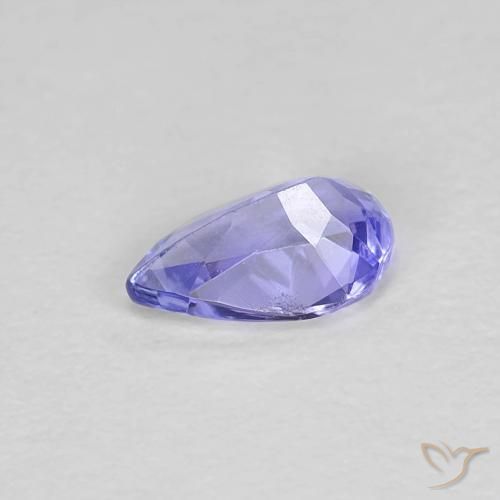 Tanzanite Blu elettrico naturale da 0.37 ct, Forma a pera, VVS