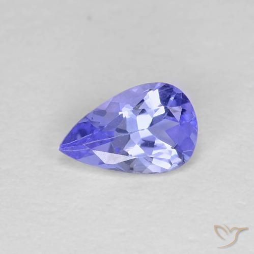 Tanzanite naturale blu da 0,38 ct, taglio a pera, VVS