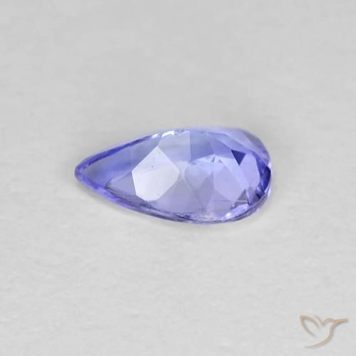 Tanzanite naturale blu da 0,38 ct, taglio a pera, VVS